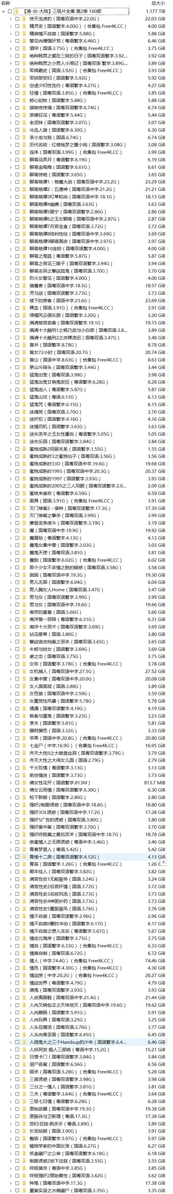 2024082503 中港台伦理片高清修复大合集，三季总容量达3.63T